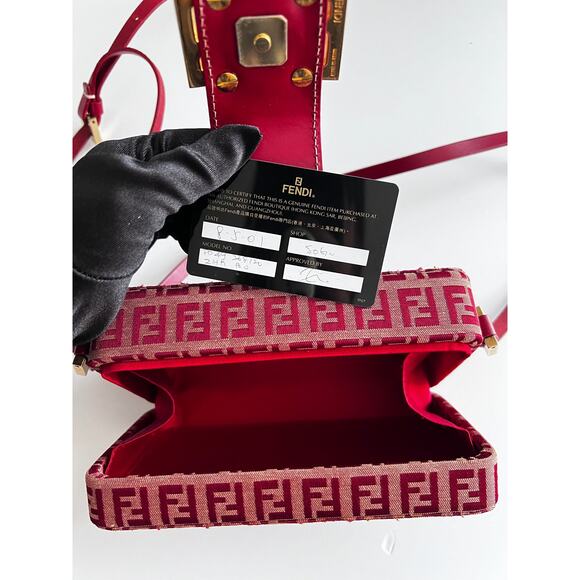 Fendi Vintage zucchino red box crossbody bag - Picture 6 of 8